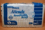 Attends Breathable Fitted Briefs Diapers Flex Tabs Large 44"-58" Bag 24. Fixed Price $24.99.