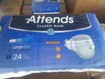 Attends Breathable Briefs, Large (44-58INCHES), 1 Package Of 24. Fixed Price $24.65.
