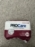 Procare Protective Underwear Lot Packs Of 20 Size Medium 34"- 46" Waist. Fixed Price $100.00.