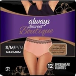 Always Discreet Boutique Incontinence Underwear Women S/m Maximum Peach 20 Count. Fixed Price $23.48.