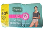 Depend Fresh Protection Incontinence Underwear, Maximum, 32 Ct, Size Small. Fixed Price $24.99.