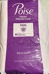 54 Ct Poise Postpartum Incontinence Pads Drop Moderate Absorbency Long Length. Fixed Price $18.00.