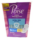 Poise Ultra Thin Incontinence Pads W/ Wings, Drop Moderate Absorbency, 54 Ct. Fixed Price $14.95.