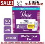 Poise Incontinence Pads For Women, 6 Drop Ultimate Absorbency, Long Length. Fixed Price $42.97.