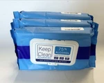 Keep Clean Advanced 75% Alcohol Wipes, 3 Packs X 50. Fixed Price $18.75.