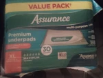 Assurance Premium Underpads Xl Maximum Absorbency 30 Ct 36 Odor Control. Fixed Price $17.67.