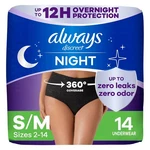 Always Discreet Adult Incontinence Overnight Underwear For Women, S/m, 14 Count. Fixed Price $24.88.