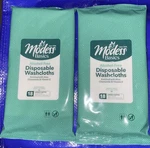 Modess Basics Disposable Washcloths Pack 18 Count Each Aloe 3/2026. Fixed Price $16.99.