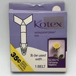 Vintage Kimberly Clark Kotex #77160 Feminine Sanitary Napkin Wonderform Belt Pad. Fixed Price $32.11.