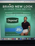 2PACK Depends Real Fit Incontinence Briefs Mens Xxl Maximum 44CT. Fixed Price $57.94.