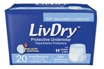Livdry Smalladult Diapers Protective Underwear Women & Extra Comfort 20 Pack. Fixed Price $14.99.