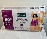 Depend Silhouette For Women Small Max Absorbency 26 Ct Total Skinguard. Fixed Price $16.99.