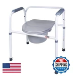 Carex Steel 3-IN-1 Commode Chair Portable, 250 Lbs Capacity Elderly & Handic. Fixed Price $116.23.