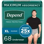 Depend Fit-flex Adult Incontinence Disposable Underwear For Men Maximum. Fixed Price $37.39.