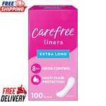 Carefree Regular Panty Liners, Extra Long, Unscented, 100 Count. Fixed Price $10.40.