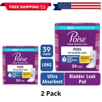 Poise Incontinence Pads For Women, 7 Drop Ultra Absorbency Long Length, 39 Ct. Fixed Price $21.48.