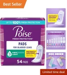 3 Drop Light Absorbency Poise Incontinence Pads - 54 Count Everyday Comfort. Fixed Price $19.79.