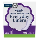 Equate Everyday Liners, Long, Unscented (108 Count). Fixed Price $9.98.