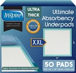 Extra Large Disposable Bed Pads 36X36 Ultra Absorbent Adult Incontinence 50 Pack. Fixed Price $57.39.