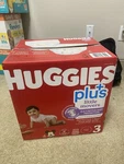 Huggies Little Movers Plus Size 3 Unisex Baby Diapers 204 Count 16-28LBS. Fixed Price $55.99.