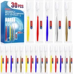 30 Pcs Disposable Toothbrush With Bulk, Travel Toothpaste,. Fixed Price $13.39.