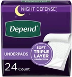 Depend Disposable Incontinence Underpads Absorbent Bed 36"X21" 24CT. Fixed Price $22.88.