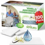 Commode Absorbent Pads For Bedside Liners - 100 Vanilla Scented .... Fixed Price $41.40.