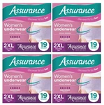 Assurance Women Disposable Underwear 2XL Maximum Absorbency 76 Count -4 Pack. Fixed Price $59.99.