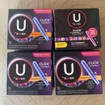 4PACKS Of By Kotex Click Compact Tampons 3 Super Plus, 1 Regular. Fixed Price $20.00.