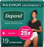 Depend Fit-flex Incontinence Underwear For Women, Disposable, Maximum.... Fixed Price $23.99.