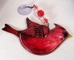 Red Cardinal Bird Suncatcher Glass Metal Hanging Decor Accent Beads Suction Cup. Fixed Price $19.49.
