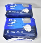 Lot Of Rely Maximum Absorbency Medium Size Briefs 16/PACK 32" 44". Fixed Price $22.99.