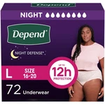 Depend Night Defense Adult Diapers, Incontinence & Postpartum Bladder Leak Un.... Fixed Price $94.59.