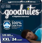 Goodnites Boys' Nighttime Underwear, Size Xxl (120-165 Lbs), 24 Ct (2 Packs Of. Fixed Price $39.64.