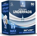 50 Pack Incontinence Bed Pads Disposable For Adults 125 Gram - 3XL 36" Sup. Fixed Price $66.34.