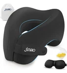 Jiaao Memory Foam Neck Pillow Black With Eye Mask & Earplugs. Fixed Price $25.00.