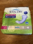 Total Dry Maximum Boost Ups 30 Moderate Bladder Control Protection 13.75 In. Fixed Price $18.00.