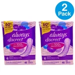 Always Discreet Incontinence Pads Extra Heavy Long 45-CT 2-PACK New. Fixed Price $44.99.
