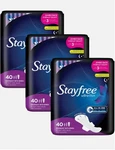 3 Stayfree Ultra Thin Overnight Pads With Wings, 40 Ct, Pack Of. Fixed Price $44.97.