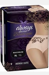 Always Discreet Boutique Underwear Maximum Protection Xl - 9 Pack. Fixed Price $24.00.