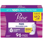 Poise Incontinence Pads, Drop Ultimate Absorbency, 96 Count. Fixed Price $71.99.