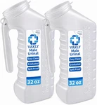Vakly Male Urinal Bottle With Cover & Handle Portable Handheld Pee For. Fixed Price $16.19.