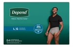 Depend Fit-flex Underwear For Men, Large (84 Units) New. Fixed Price $75.99.