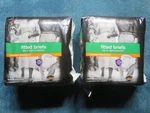 2 Packs Cvs Fitted Briefs Maximum Absorbency Unisex Large Waist 44"-58" 16 Each. Fixed Price $39.95.