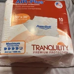 Tranquility Air-plus Underpads Heavy Absorbency 30 X 36" 10 Ct. Fixed Price $19.99.