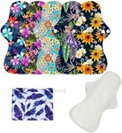 Reusable Bamboo Incontinence And Menstrual Pad Set With Wet Bag - 6 Pieces. Fixed Price $19.26.