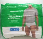 Amazon Basics: Men's Protective Underwear Xl 16 Pair New. Fixed Price $17.95.