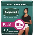 Depend Women 32 Count Small Incontinence Underwear Panty Maximum Bladder Leak. Fixed Price $19.99.