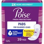 Poise Incontinence Pads For Women, Ultra Absorbency Long Length, 39 Count "read". Fixed Price $34.88.