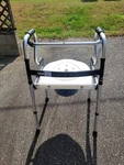 Carex Bedside Commode Adjustable Height Aluminum With Removable Bucket B341-00. Fixed Price $16.14.